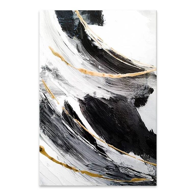 Πίνακας σε καμβά “Golden And Silver Reflections” ψηφιακής εκτύπωσης 50x75x3εκ.