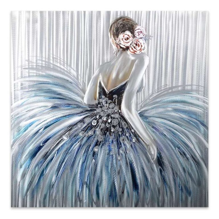 Πίνακας σε καμβά “Girl In Pearl Dress” ψηφιακής εκτύπωσης 90x90x3εκ.