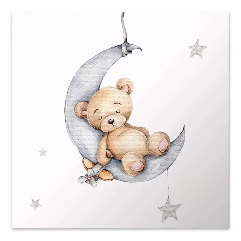 Πίνακας σε καμβά “Baby Bear” ψηφιακής εκτύπωσης 40x40x3εκ.