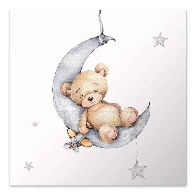 Πίνακας σε καμβά "Baby Bear" ψηφιακής εκτύπωσης 40x40x3εκ.