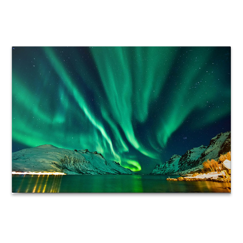 Πίνακας σε καμβά "Aurora Borealis" ψηφιακής εκτύπωσης 100x70x3εκ.