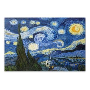 Πίνακας σε καμβά "Starry Night" ψηφιακής εκτύπωσης 100x70x3εκ.