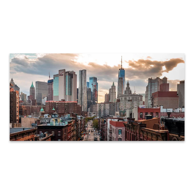 Πίνακας σε καμβά "New York Manhattan" ψηφιακής εκτύπωσης 140x70x3εκ.