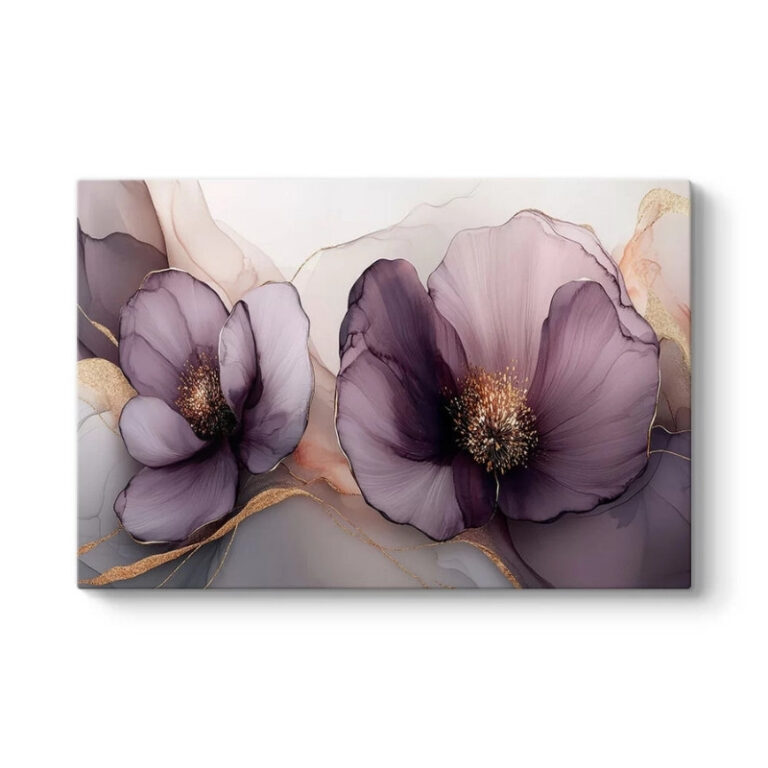 Πίνακας σε καμβά “Purple Peonies” ψηφιακής εκτύπωσης 100x70x3εκ.