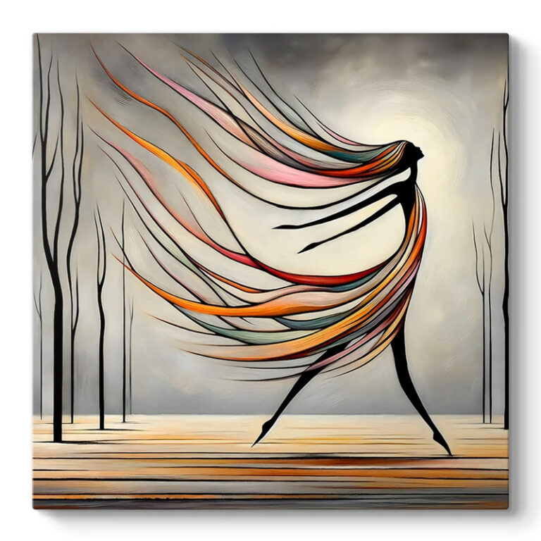 Πίνακας σε καμβά “Abstract Woman” ψηφιακής εκτύπωσης 60x60x3εκ.