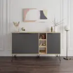 Μπουφές Σάμος 79 χρώμα sapphire oak – ανθρακί 142×35,6×83εκ.