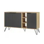 Μπουφές Σάμος 79 χρώμα sapphire oak – ανθρακί 142×35,6×83εκ. – εικόνα 3