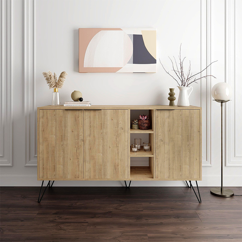 Μπουφές Σάμος 79 χρώμα sapphire oak 142x35,6x83εκ.