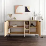 Μπουφές Σάμος 79 χρώμα sapphire oak 142×35,6×83εκ. – εικόνα 2