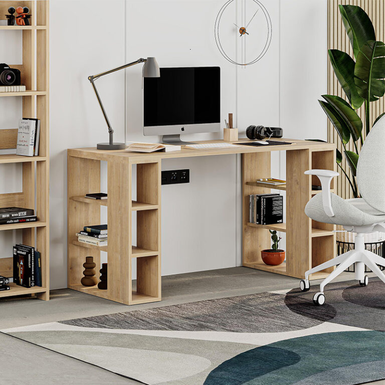Γραφείο εργασίας Colmar χρώμα sapphire oak 140x60x75εκ