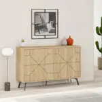 Μπουφές Βεργίνα 82 χρώμα sapphire oak 123x35x77,4εκ.