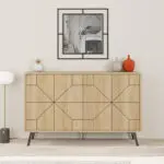Μπουφές Βεργίνα 82 χρώμα sapphire oak 123x35x77,4εκ. – εικόνα 3
