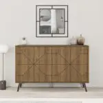 Μπουφές Βεργίνα 82 χρώμα ανοιχτό καρυδί 123x35x77,4εκ. – εικόνα 3