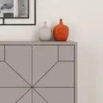 Μπουφές Βεργίνα 82 χρώμα ανοιχτή μόκα 123x35x77,4εκ. – εικόνα 4