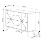 Μπουφές Βεργίνα 82 χρώμα ανοιχτή μόκα 123x35x77,4εκ. – εικόνα 6