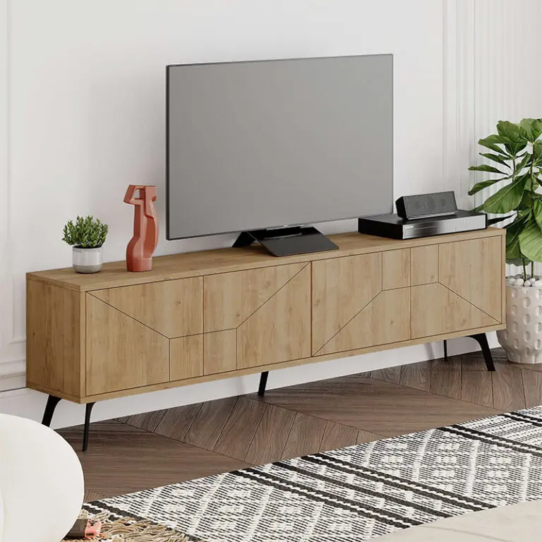 Έπιπλο τηλεόρασης Βεργίνα 82 χρώμα sapphire oak 180×29,6×50εκ.