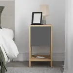 Κομοδίνο Δελφοί 88 χρώμα sapphire oak – ανθρακί 30x30x55εκ. – εικόνα 3
