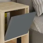 Κομοδίνο Δελφοί 88 χρώμα sapphire oak – ανθρακί 30x30x55εκ. – εικόνα 4