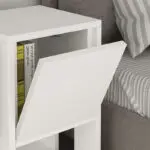 Κομοδίνο Δελφοί 88 χρώμα λευκό 30x30x55εκ. – εικόνα 4