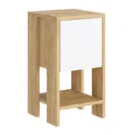 Κομοδίνο Δελφοί 88 χρώμα sapphire oak – λευκό 30x30x55εκ. – εικόνα 6