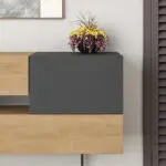 Μπουφές Ρόδος 73 sapphire oak – ανθρακί 145x40x82εκ. – εικόνα 3