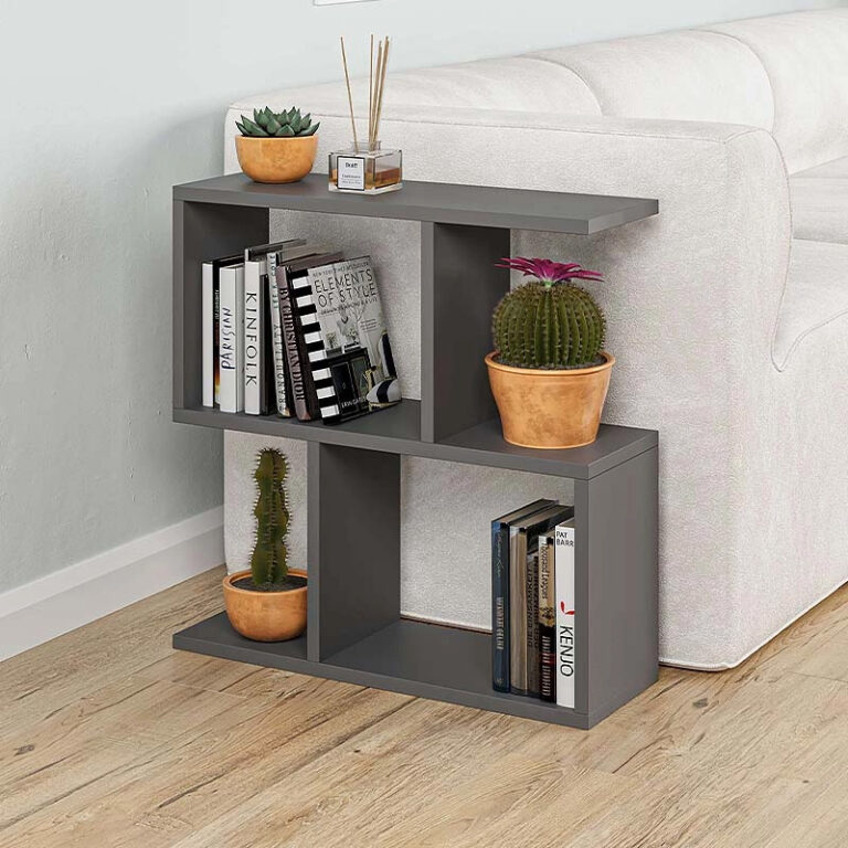 Τραπεζάκι βοηθητικό Homemania Megapap χρώμα ανθρακί 60x20x60εκ.