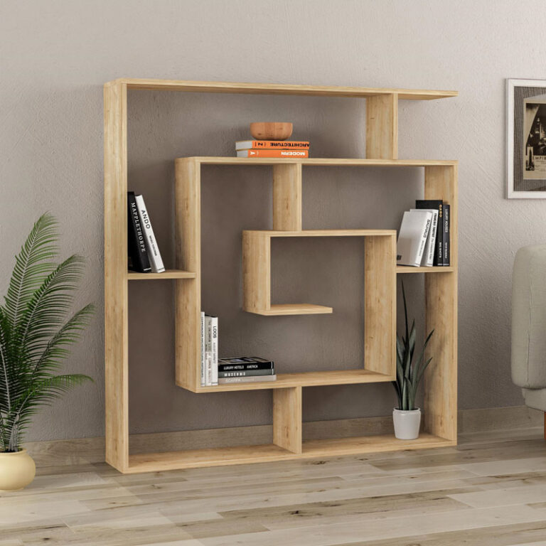 Βιβλιοθήκη Labirent χρώμα sapphire oak 125x22x129εκ.