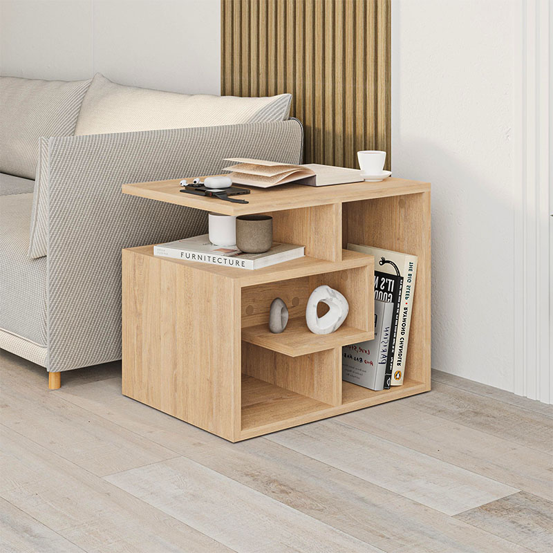 Τραπεζάκι βοηθητικό Αντίπαρος 40 χρώμα sapphire oak 54x40x45εκ.