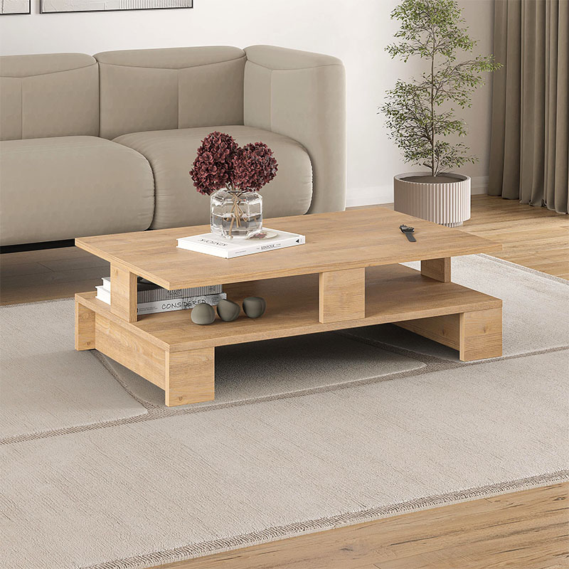 Τραπεζάκι σαλονιού Ίος 62 χρώμα sapphire oak 80x50x27εκ.
