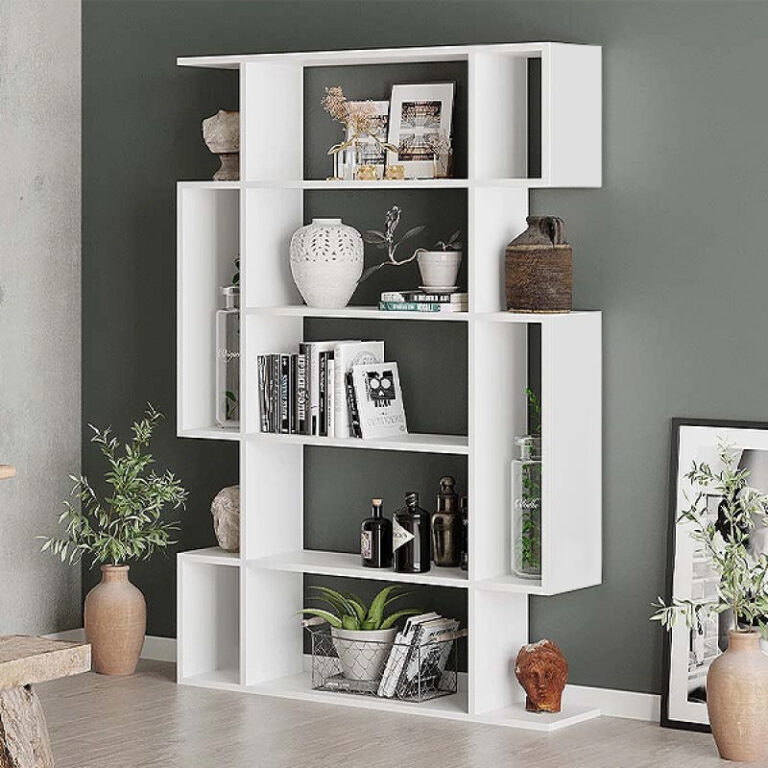 Βιβλιοθήκη Mito χρώμα λευκό 108x25x161εκ.