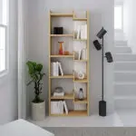 Βιβλιοθήκη Βεργίνα 58 χρώμα sapphire oak/λευκό 60x22x162εκ. – εικόνα 3