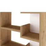Βιβλιοθήκη Βεργίνα 58 χρώμα sapphire oak/λευκό 60x22x162εκ. – εικόνα 5