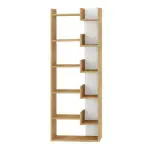 Βιβλιοθήκη Βεργίνα 58 χρώμα sapphire oak/λευκό 60x22x162εκ. – εικόνα 6