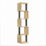 Βιβλιοθήκη Μυκήνες 39 χρώμα sapphire oak/ανθρακί 35x30x161εκ. – εικόνα 2