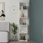 Βιβλιοθήκη Μυκήνες 39 χρώμα λευκό 35x30x161εκ. – εικόνα 2