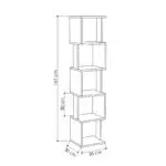 Βιβλιοθήκη Μυκήνες 39 χρώμα sandstone 35x30x161εκ. – εικόνα 5