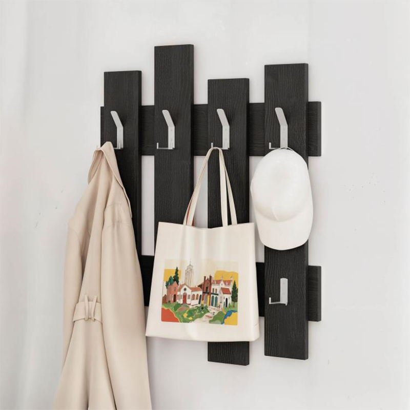 Κρεμάστρα τοίχου Σαμοθράκη 45 χρώμα black wood 64x4x81εκ.