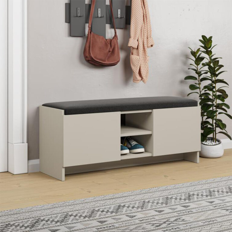 Παπουτσοθήκη Zulla χρώμα sandstone 110x37x43εκ.