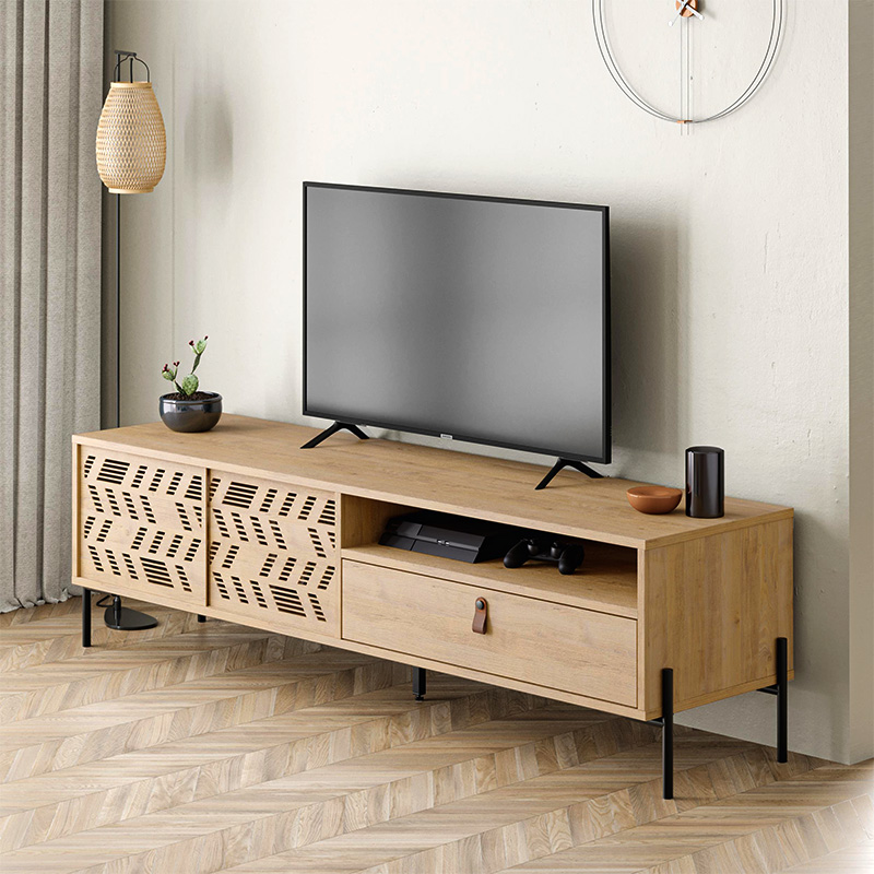 Έπιπλο τηλεόρασης Ύδρα 71 χρώμα sapphire oak 170x45x48,6εκ.