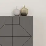 Μπουφές Βεργίνα 82 χρώμα ανθρακί 184x35x77,4εκ. – εικόνα 4