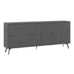 Μπουφές Βεργίνα 82 χρώμα ανθρακί 184x35x77,4εκ. – εικόνα 5