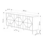 Μπουφές Βεργίνα 82 χρώμα ανθρακί 184x35x77,4εκ. – εικόνα 6