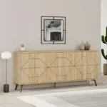 Μπουφές Βεργίνα 82 χρώμα sapphire oak 184x35x77,4εκ.