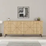 Μπουφές Βεργίνα 82 χρώμα sapphire oak 184x35x77,4εκ. – εικόνα 3