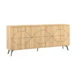 Μπουφές Βεργίνα 82 χρώμα sapphire oak 184x35x77,4εκ. – εικόνα 5