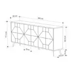 Μπουφές Βεργίνα 82 χρώμα sapphire oak 184x35x77,4εκ. – εικόνα 6