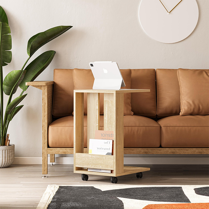 Τραπεζάκι βοηθητικό Σκιάθος 14 χρώμα sapphire oak 37x45x60εκ.
