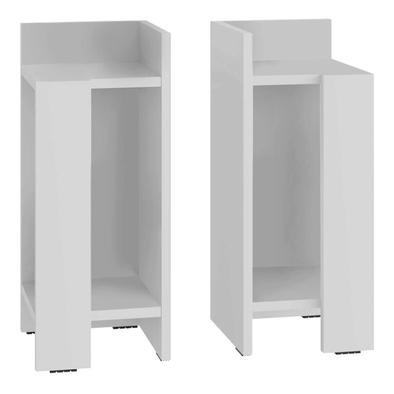 Κομοδίνο Elos σετ 2 τεμαχίων χρώμα λευκό 25x27x60εκ.