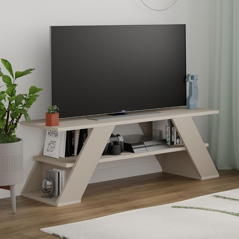 Έπιπλο τηλεόρασης Φολέγανδρος 81 χρώμα sandstone 120x33,5x40εκ.