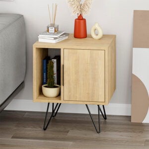 Κομοδίνο Glynn χρώμα sapphire oak 50,2x44,6x60εκ.